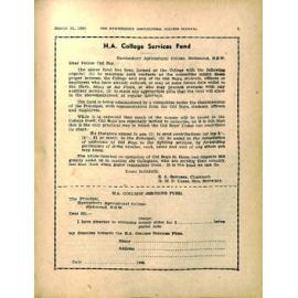 Hawkesbury Agricultural College Journal (Vol.42, No.3) March 1945