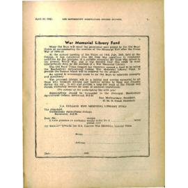 Hawkesbury Agricultural College Journal (Vol.42, No.4) April 1945