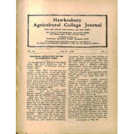 Hawkesbury Agricultural College Journal (Vol.42, No.7) July 1945
