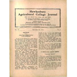 Hawkesbury Agricultural College Journal (Vol.42, No.9) September 1945