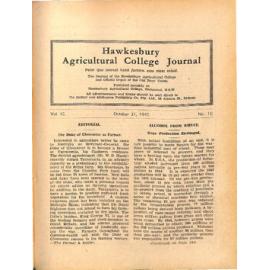 Hawkesbury Agricultural College Journal (Vol.42, No.10) October 1945