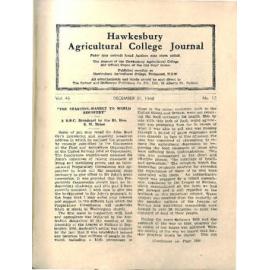 Hawkesbury Agricultural College Journal (Vol.43, No.12) December 1946