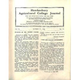 Hawkesbury Agricultural College Journal (Vol.43, No.10) October 1946
