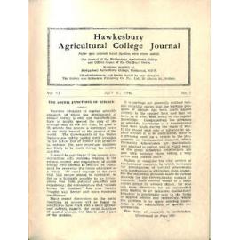 Hawkesbury Agricultural College Journal (Vol.43, No.7) July 1946
