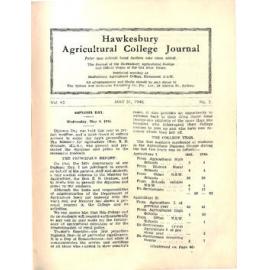 Hawkesbury Agricultural College Journal (Vol.43, No.5) May 1946