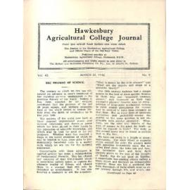 Hawkesbury Agricultural College Journal (Vol.43, No.3) March 1946