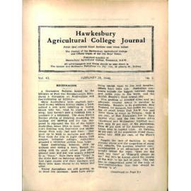 Hawkesbury Agricultural College Journal (Vol.43, No.2) February 1946