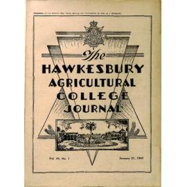 Hawkesbury Agricultural College Journal (Vol.44, No.1) January 1947
