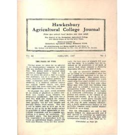 Hawkesbury Agricultural College Journal (Vol.44, No.2) February 1947