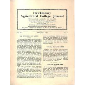 Hawkesbury Agricultural College Journal (Vol.44, No.3) March 1947