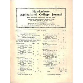 Hawkesbury Agricultural College Journal (Vol.44, No.4) April 1947