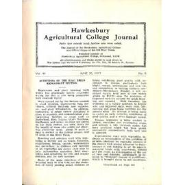 Hawkesbury Agricultural College Journal (Vol.44, No.6) June 1947