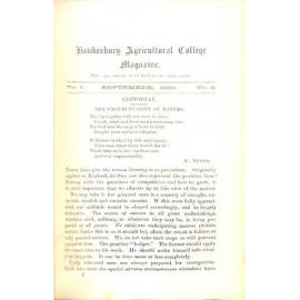 Hawkesbury Agricultural College Magazine (Vol.1, No.4) Sept 1899