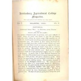Hawkesbury Agricultural College Magazine (Vol.2, Part 1, No.6) March 1900