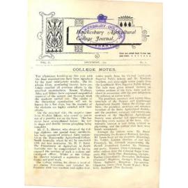Hawkesbury Agricultural College Journal (Vol.II, No.1) December 1904