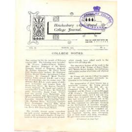 Hawkesbury Agricultural College Journal (Vol.II, No.4) March 1905