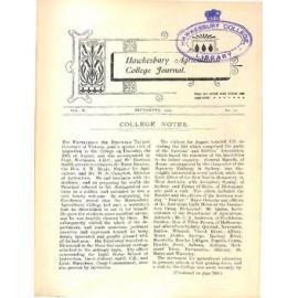 Hawkesbury Agricultural College Journal (Vol.II, No.10) September 1905