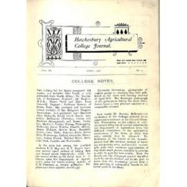 Hawkesbury Agricultural College Journal (Vol.III, No.5) April 1906