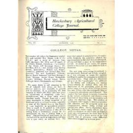 Hawkesbury Agricultural College Journal (Vol.III, No.11) October 1906