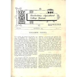 Hawkesbury Agricultural College Journal (Vol.III, No.12) November 1906