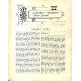 Hawkesbury Agricultural College Journal (Vol.IV, No.4) March 1907