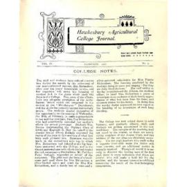 Hawkesbury Agricultural College Journal (Vol.IV, No.3) February 1907