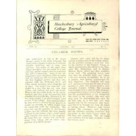 Hawkesbury Agricultural College Journal (Vol.IV, No.2) January 1907