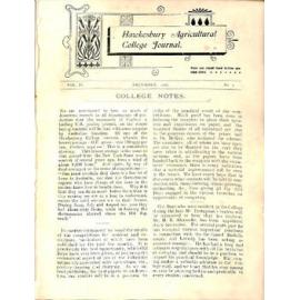Hawkesbury Agricultural College Journal (Vol.IV, No.1) December 1906
