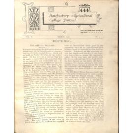 Hawkesbury Agricultural College Journal (Vol.V, No.4) March 1908
