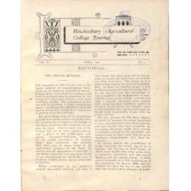 Hawkesbury Agricultural College Journal (Vol.V, No.5) April 1908