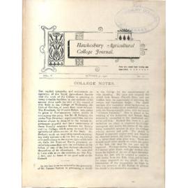 Hawkesbury Agricultural College Journal (Vol.V, No.11) October 1908