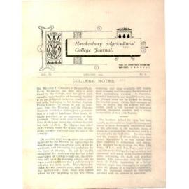 Hawkesbury Agricultural College Journal (Vol.VI, No.2) January 1909