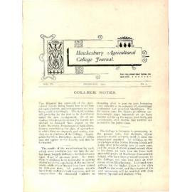 Hawkesbury Agricultural College Journal (Vol.VI, No.3) February 1909