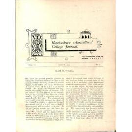 Hawkesbury Agricultural College Journal (Vol.VI, No.4) March 1909