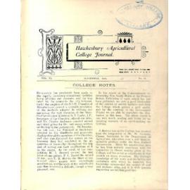 Hawkesbury Agricultural College Journal (Vol.VI, No.12) November 1909