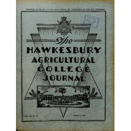 Hawkesbury Agricultural College Journal (Vol.53, No.4) April 1956