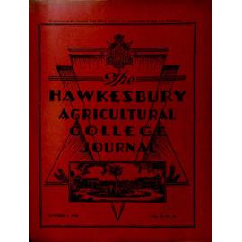 Hawkesbury Agricultural College Journal (Vol.53, No.10) October 1956