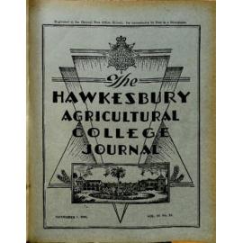 Hawkesbury Agricultural College Journal (Vol.53, No.11) November 1956