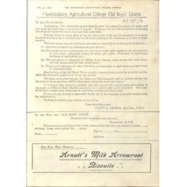Hawkesbury Agricultural College Journal (Vol.VIII, No.1) December 1910