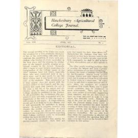 Hawkesbury Agricultural College Journal (Vol.VIII, No.5) April 1911