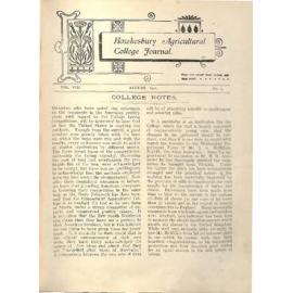 Hawkesbury Agricultural College Journal (Vol.VIII, No.9) August 1911