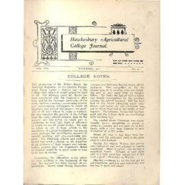 Hawkesbury Agricultural College Journal (Vol.VIII, No.12) November 1911