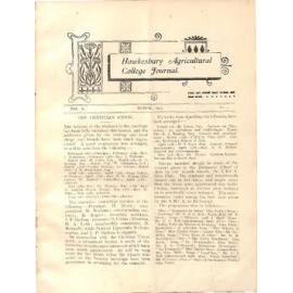 Hawkesbury Agricultural College Journal (Vol.X, No.4) March 1913