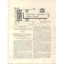 Hawkesbury Agricultural College Journal (Vol.X, No.12) December 1913