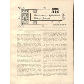 Hawkesbury Agricultural College Journal (Vol.X, No.9) September 1913