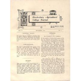 Hawkesbury Agricultural College Journal (Vol.X, No.11) November 1913