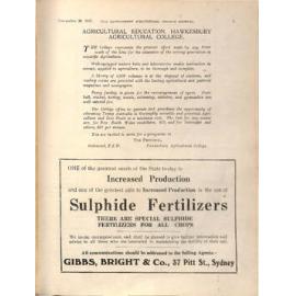 Hawkesbury Agricultural College Journal (Vol.20, No.8) November 1923