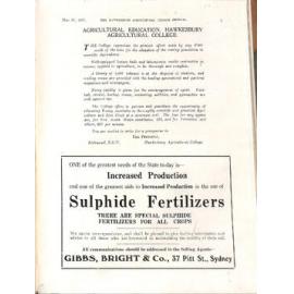 Hawkesbury Agricultural College Journal (Vol.21, No.4) May 1924