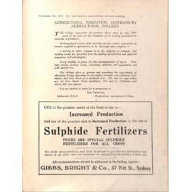 Hawkesbury Agricultural College Journal (Vol.21, No.6) September 1924