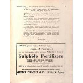 Hawkesbury Agricultural College Journal (Vol.21, No.7) October 1924